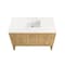 James Martin Vanities Hudson 48in Single Vanity, Light Natural Oak w/ 3 CM White Zeus Top 435-V48-LNO-3WZ - alternate 2